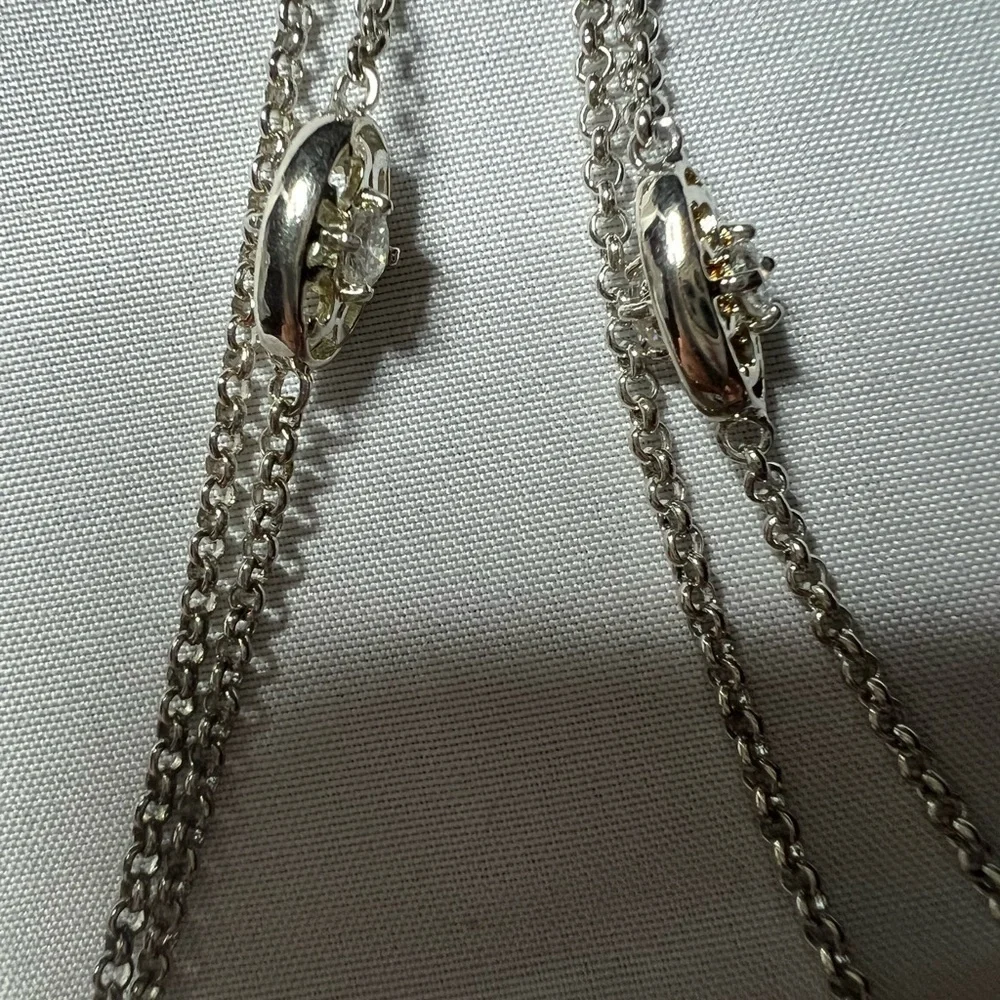 Joan Rivers Classics Vintage Filigree Swarovski Crystal Heart Necklace 18in